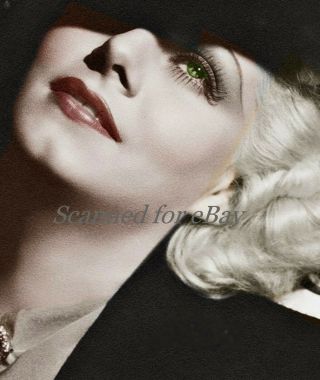 Jean Harlow - One Of Her Most Hollywood 1930s & Rare Glamour Portraits Color