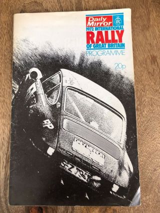 Daily Mirror Rally Of Great Britain Programme,  1972,  Rare,
