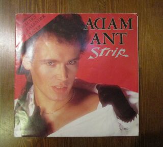 Adam Ant Rare 7 " Strip Poster Sleeve 80 