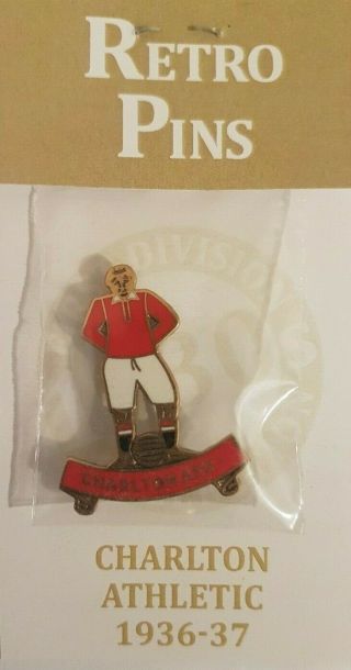 Charlton Athletic 1936/37 Enamel Kit Badge 35mm Rare Backstamped Retro Pins