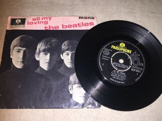 The Beatles All My Loving Rare Ep Gep 8891 Mono Ex Valuable Vinyl First Press