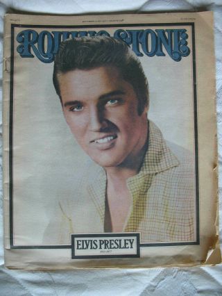 Rolling Stone Music Paper.  Elvis Presley Death.  September 22th 1977 Rare
