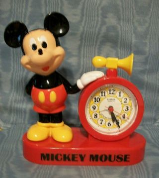 Vintage Rare Mickey Mouse Disney Lorus Talking Alarm Clock
