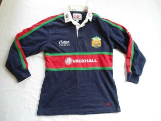Vintage Rare Leicester Tigers Rugby Jersey Shirt Size Small V.  G.  C