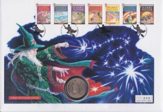 Gb Stamps First Day Cover 2007 Harry Potter & Rare 1967 Half Crown Coin
