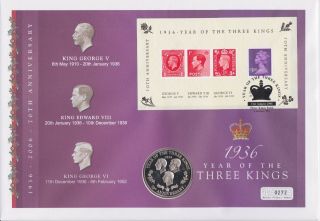 Gb Stamps First Day Cover 2006 Three Kings & Rare Uncirculated Medal