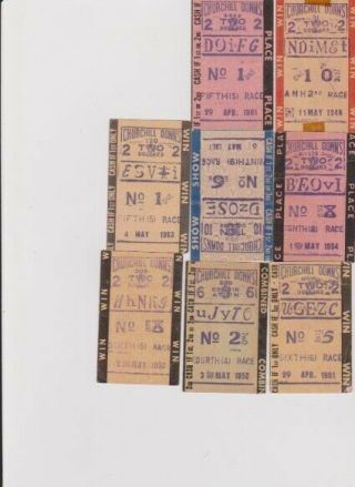Rare Horse Racing 8 Churchill Downs Race Track Betting Tickets