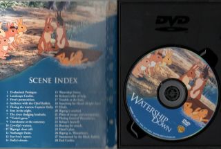 WATERSHIP DOWN 1978 John Hurt ANIMATED 2002 R1 DVD snap case play - RARE 3