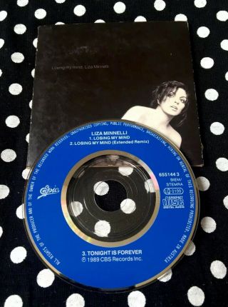 Liza Minnelli - Losing My Mind Rare 1989 3” Cd Single Produced By Pet Shop Boys
