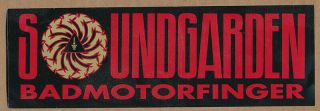 Soundgarden Badmotorfinger Rare Promo Sticker 