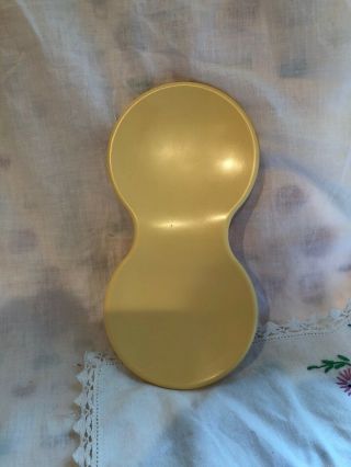 Tupperware Yellow Double Side Spoon Rest Rare Melamine Butter Yellow Kitchen