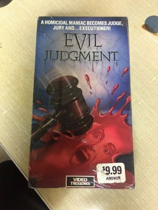 Evil Judgement Vhs Rare Horror Collectible Oop 1987 -
