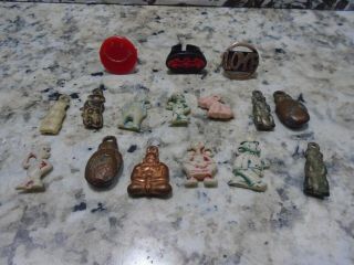 Vintage Rare Cracker Jack And Gumball Plastic Charms & Rings