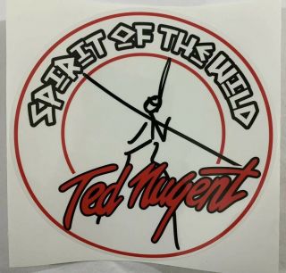 Ted Nugent Spirit Of The Wild 8” Car Decal Sticker Collectible Rare