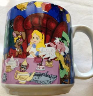 Rare Authentic Disney Alice In Wonderland Tea Party Mad Hatter 10oz Coffee Mug