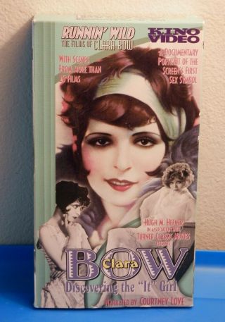 Clara Bow: Discovering " It " Girl (kino Vhs Like Very Rare 2000 Release)