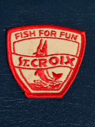 Vintage St.  Croix Rod “fish For Fun” Patch - Fishing.  Rare