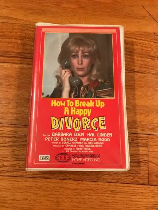 Rare And Oop How To Break Up A Happy Divorce Vhs - Not On Dvd Barbara Eden 1976