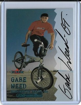 Rare 2000 Fleer Adrenaline Gabe Weed Autograph Card Bmx