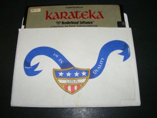 Karateka C64 (gray Label) Commodore 64 C64 Rare 5.  25 " Floppy Disk Video Game