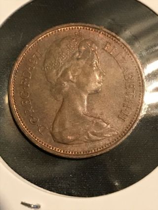 Rare 1971 2 Pence Britsh Coin