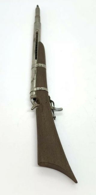 Vintage Miniature 6” Long Gun Rifle Shaped Mechanical Pencil 60’s Very Rare