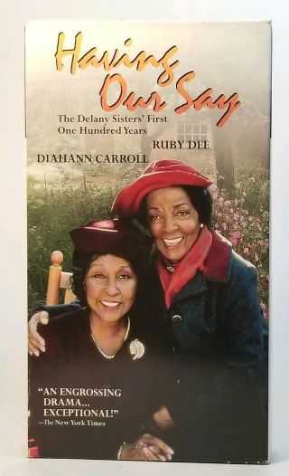 Having Our Say (vhs,  2000) Vg Ruby Dee,  Amy Madigan,  Rare T.  V Film