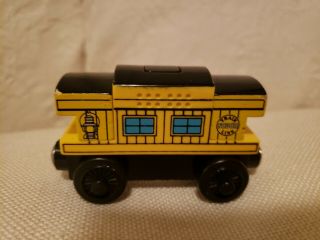 Thomas Wooden Railway Rare Yellow Musical Caboose Comes With Fresh Battery