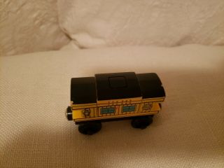 Thomas wooden Railway rare Yellow Musical Caboose comes with fresh battery 3