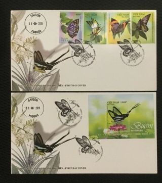 Fdc Vietnam 2019 : Butterfly - Sent By Fdc (with Full Imperf Set Plus Ss) - Rare