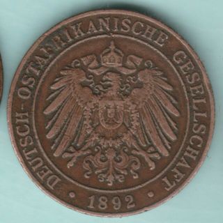 German East Africa - 1892 - One Pesa - Ex Rare Coin