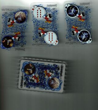 Rare Disney See Through Mickey Mouse Complete Deck Of Playing Cards