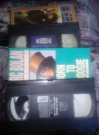 Marc Bolan On Video Vhs,  Born to Boogie Movie.  Very RARE.  2 vhs ' s 3