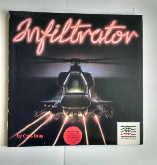 Mindscape - Infiltrator - Vintage Game For Ibm Pc And Compatible,  5.  25 " Rare