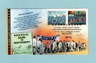 U.  S.  Fdc 3937 Rare Bevil Cachet - March On Washington,  1965 March On Selma
