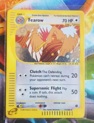 Fearow 111/165 Holofoil Rare E - Reader Pokemon Expedition Vintage WotC NM 2