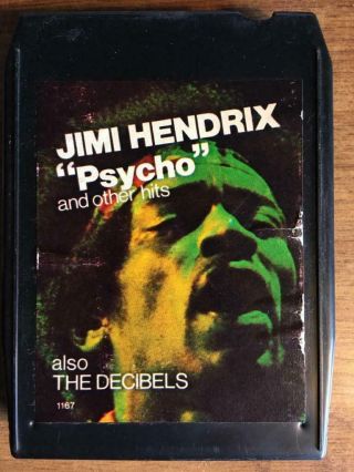 Jimi Hendrix " Psycho " & Other Hits Rare 8 Track Tape Late Nite Bargain