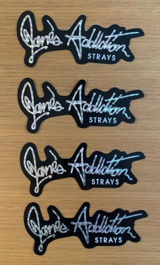 Jane’s Addiction Strays Promo Stickers Rare Rock Music - 4 Stickers