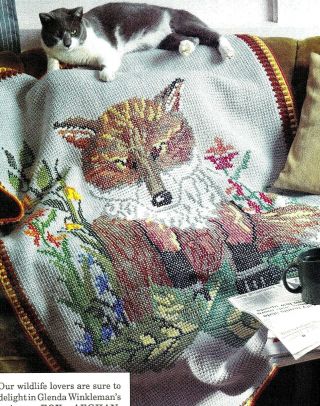 Rare Unique Fox Afghan/crochet Pattern Instructions Only