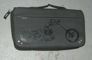 Media Source 48 Cd Dvd Blu - Ray Storage Wallet Case Rare Biker Image Chopper