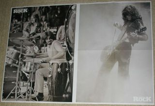 rare Led Zeppelin 2 - sided poster Jimmy Page Robert Plant John Bonham 2