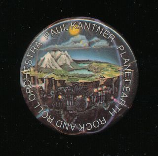 Paul Kantner (jefferson Starship) Planet Earth.  Rare Vintage Promo Button 