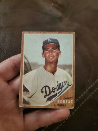 1962 Topps 5 Sandy Koufax Los Angeles Dodgers Rare Not Graded
