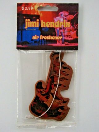Vintage Mip Rare 2007 Jimi Hendrix Flaming Guitar Band Logo Auto Air Freshener