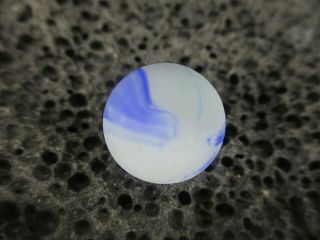 Surf Tumbled Beach Sea Glass Marble Blue White Swirl Hawaii Rare
