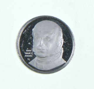Rare John Quincy Adams.  925 Sterling Silver - Round Limited Edition Series 118