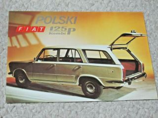 1972 Polski Fiat 125p (poland) Sales Brochure.  Rare