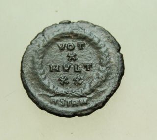 Julian II (360 - 363) AE20mm diademed,  helmeted cuirassed bust Spear shield Rare 2
