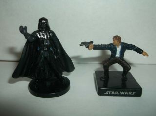 Darth Vader,  Dark Jedi & Han Solo,  Rogue Star Wars Miniatures Game Rare Wotc
