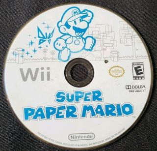 Paper Mario (nintendo Wii,  2007) Rpg Rare Disc Only